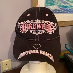 Black & Pink Bling 2012 Bike Week 71st Annual Daytona Beach Adjustable Hat Cap